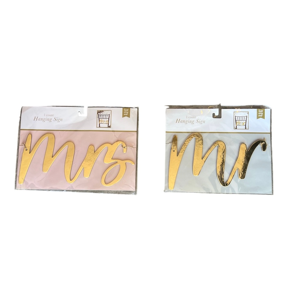 Wedding hanging signs